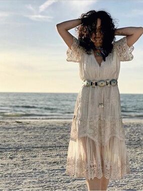 knee length dresses for ladies Melody Midi Dress – SPELL main image 0